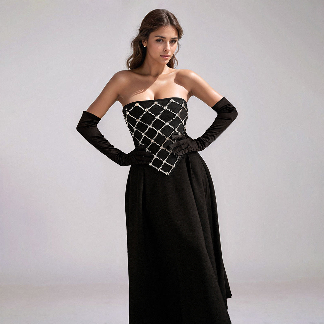 Elegant Rhinestone Bandage Dress