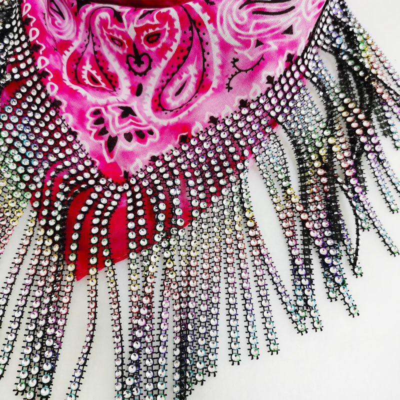 Scarf Accessories Shiny Plastic Rhinestone Color Scarf