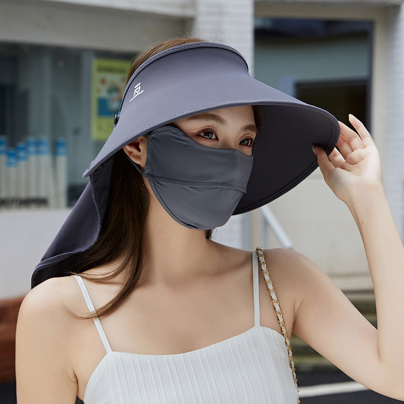 Ice Silk Shawl UV Protection Sun Hat