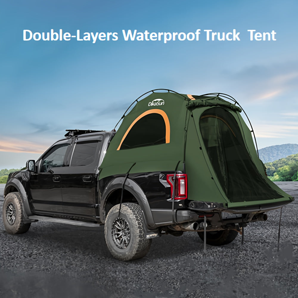 Truck Bed Tent Fit 5.5-5.8ft Truck Bed Easy Setup For Camping, 3000mm Waterproof Pickup Truck Tent For 2 Person