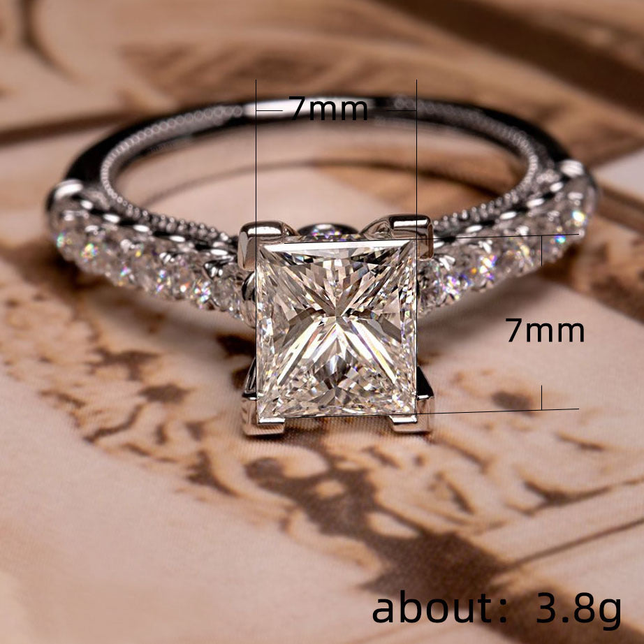 Diamond Zircon Women's Wedding Ring
