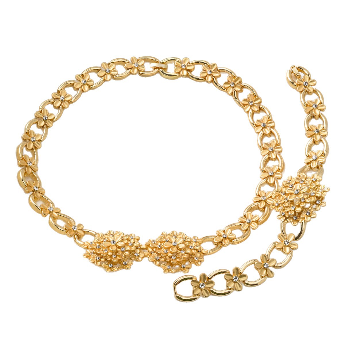 European And American Trendy Floral Jewelry Adorned With Diamonds