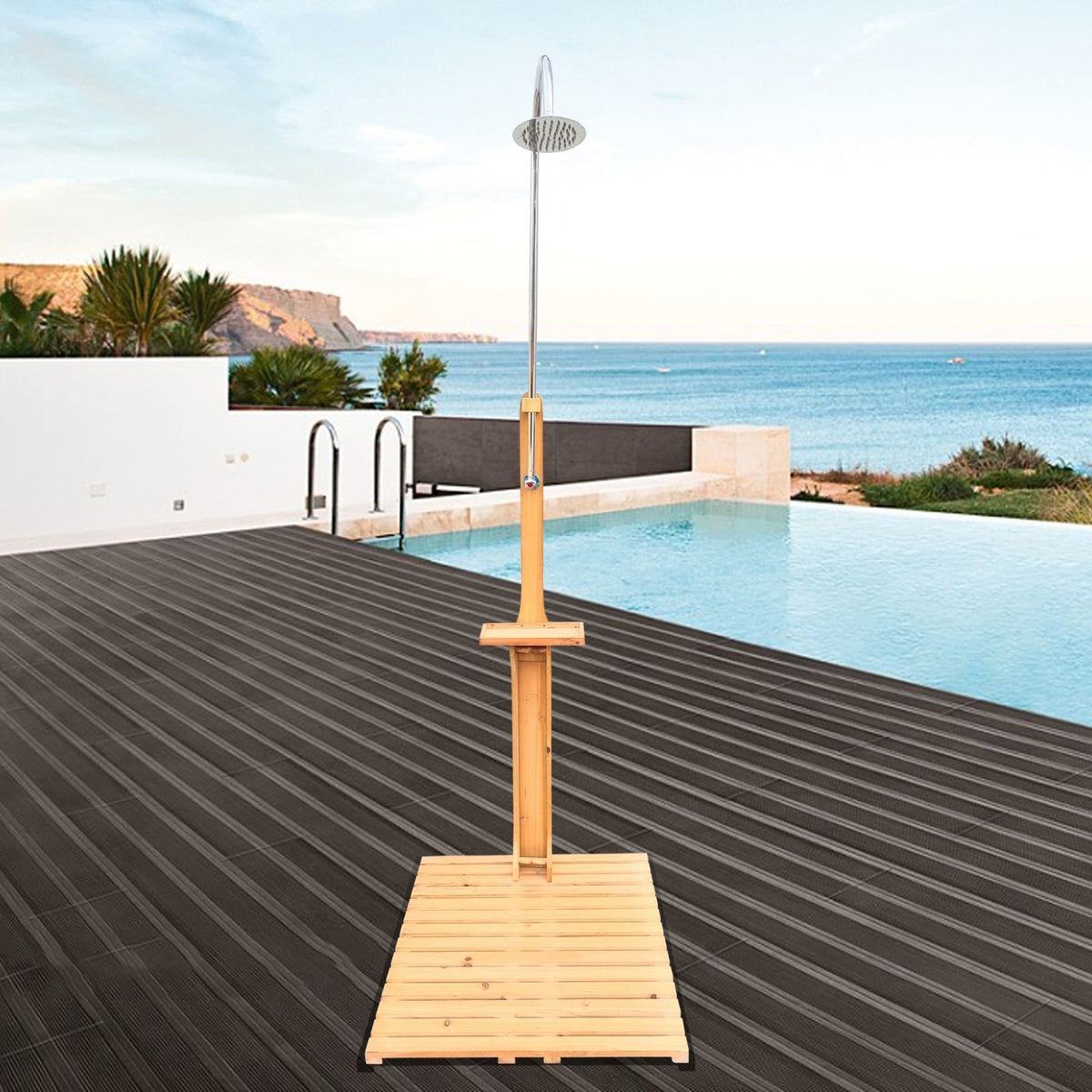 Outdoor Garden Pool Shower With Chassis Board For Swimming Pool, Patio, Terrace