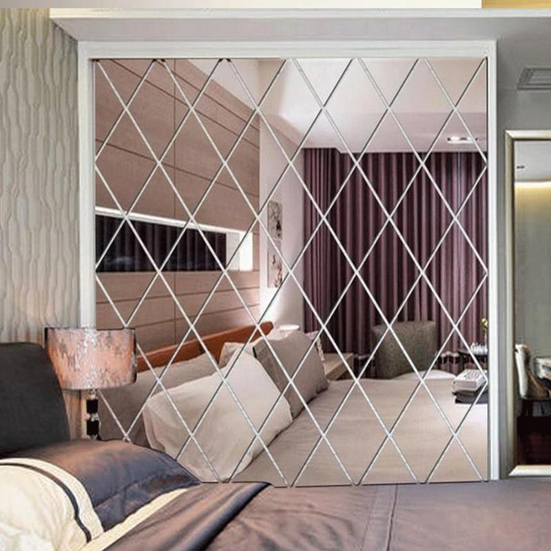 Acrylic 3D Stereo Mirror Wall Sticker Self-adhesive Creative Living Room