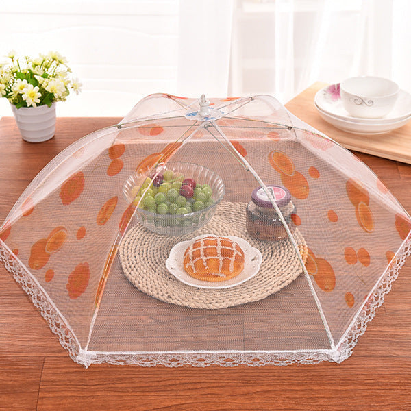 Dining Table Lace Mesh Foldable Meal Cover