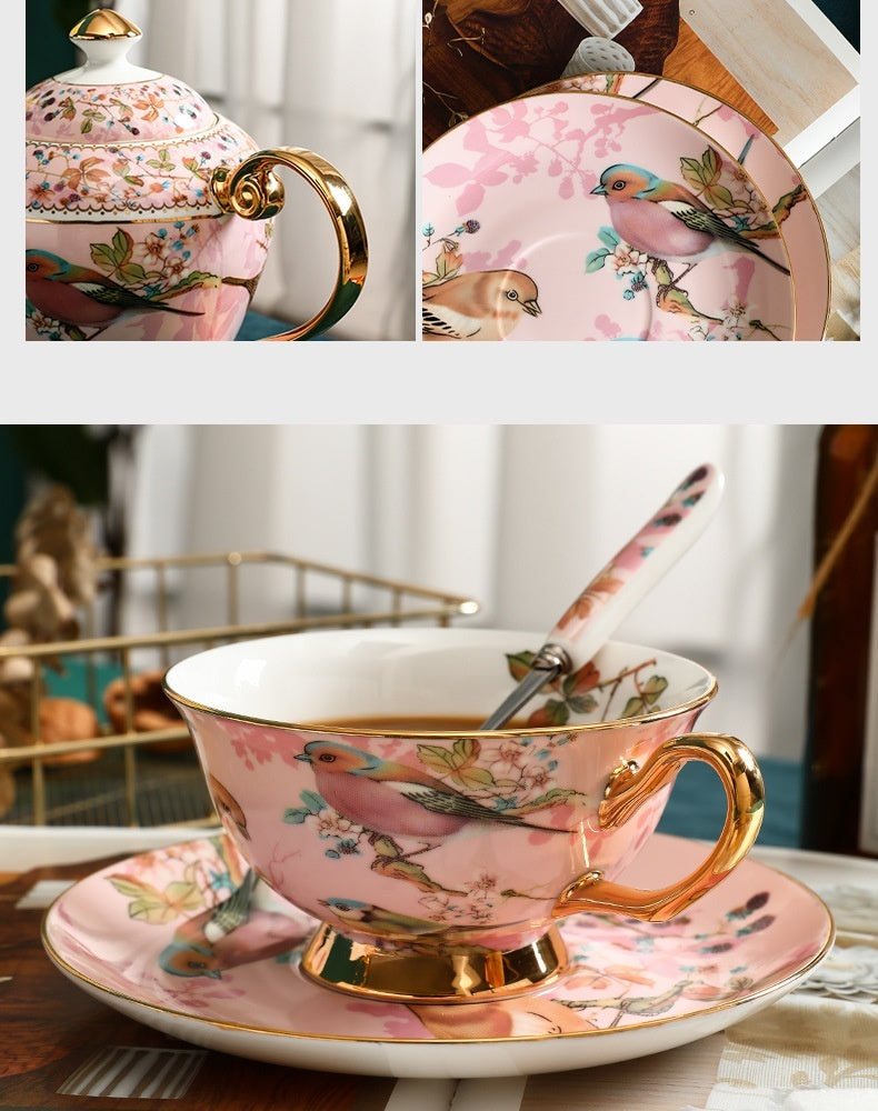 European Bone China Coffee Cup Suit