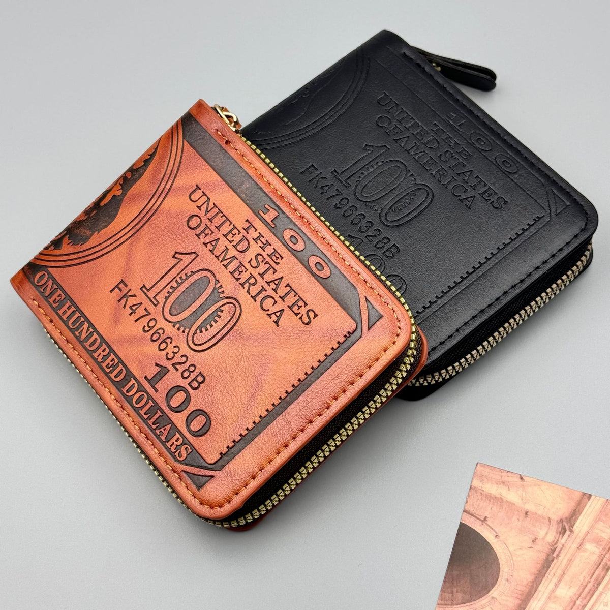 Personalized Dollar Men's Two-Fold Buckle Multiple Card Slots Wallet Purse