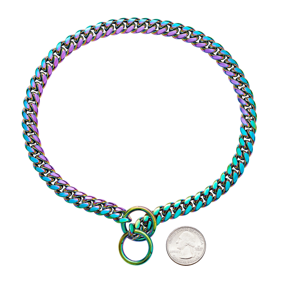 Small And Medium Sized Pet Dog Leash Stainless Steel Encrypted Collar