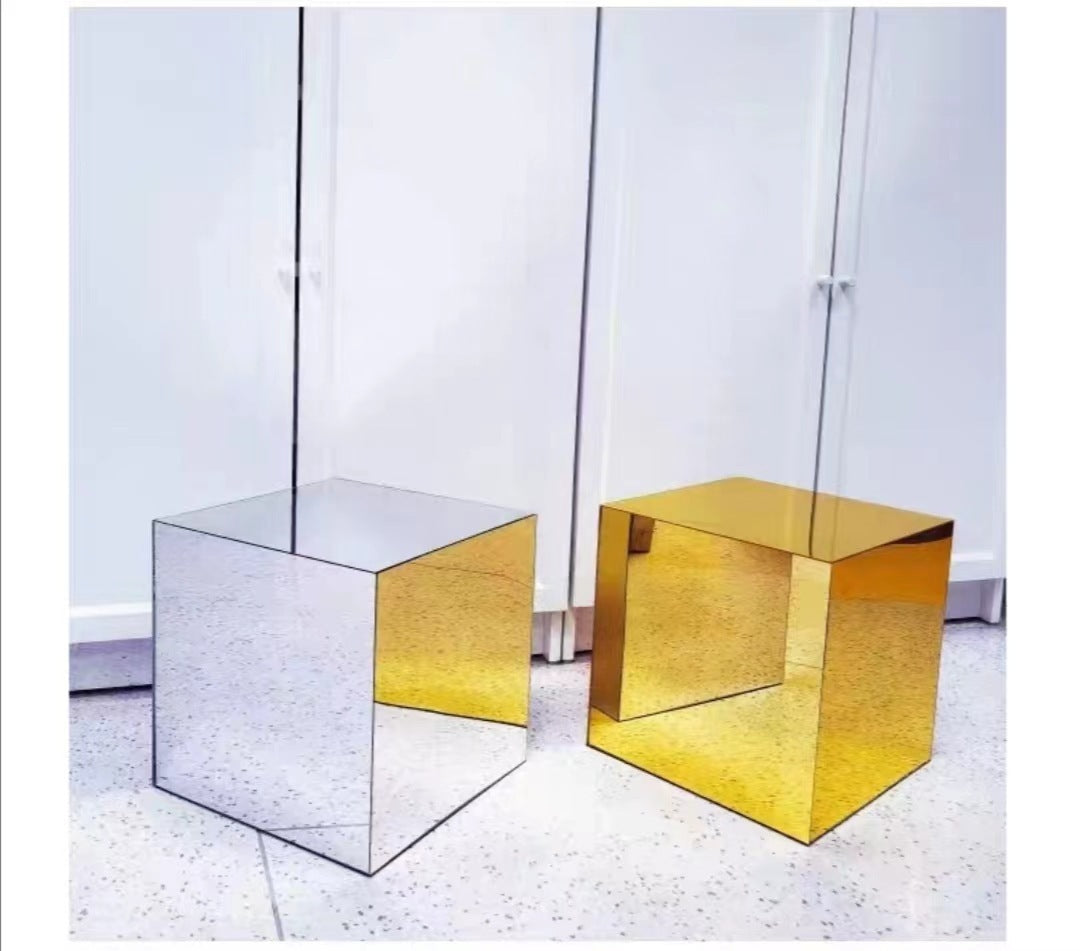Acrylic Sofa Edge Colorful Coffee Table Home Square Simple Bedroom Bedside Table