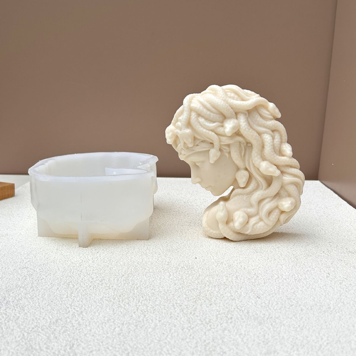Half Face Medusa Candle Silicone Mold