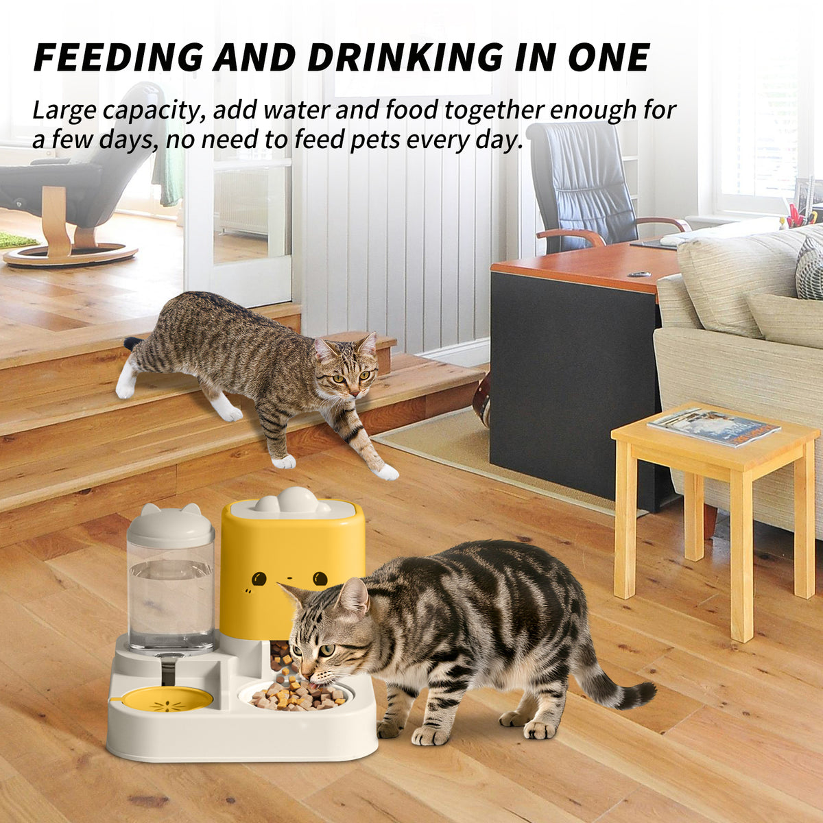 1 Piece Cartoon Cloud Cat Ear Feeding And Water Feeding Integrated Cat And Dog Universal Pet Essential Item For Home And Travel