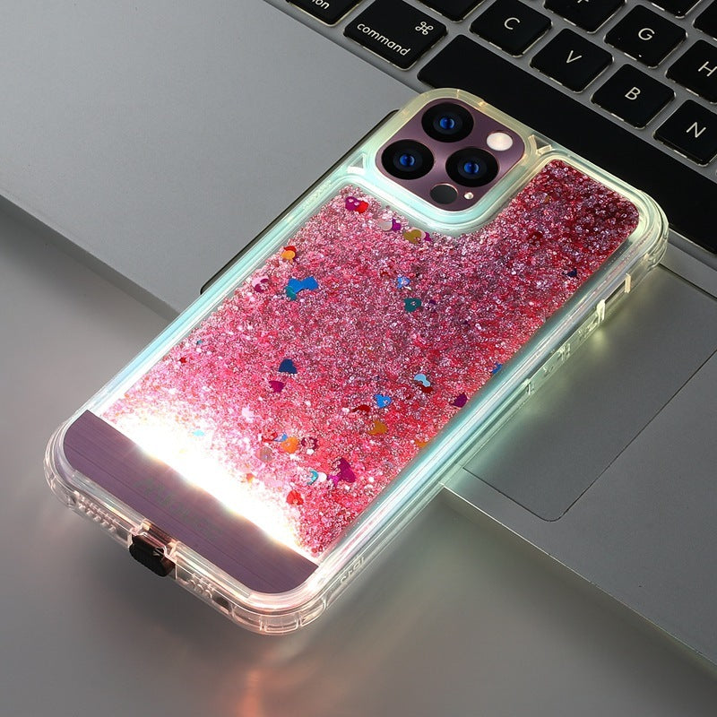 Quicksand Glitter Luminous Transparent Colorful Mobile Phone Case