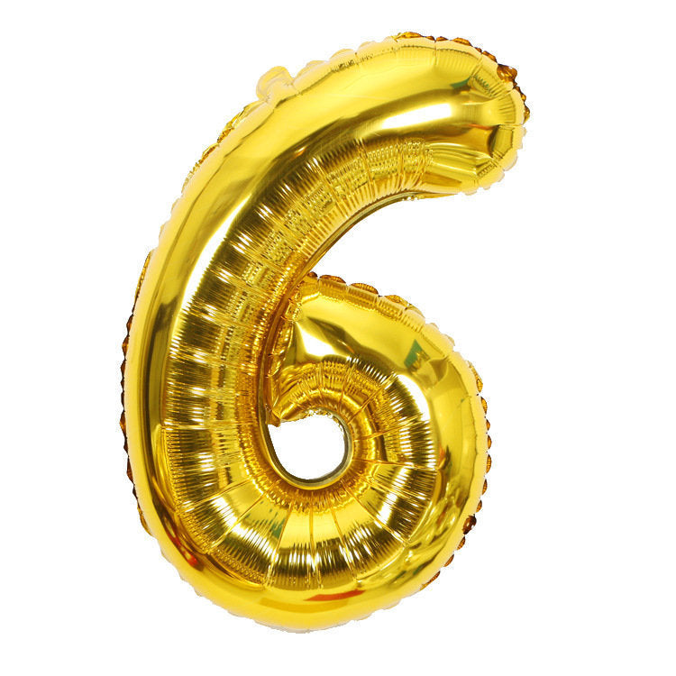 32-inch Digital Balloon Birthday Party Wedding Wedding Decoration Layout Floating Empty Aluminum Film Balloon