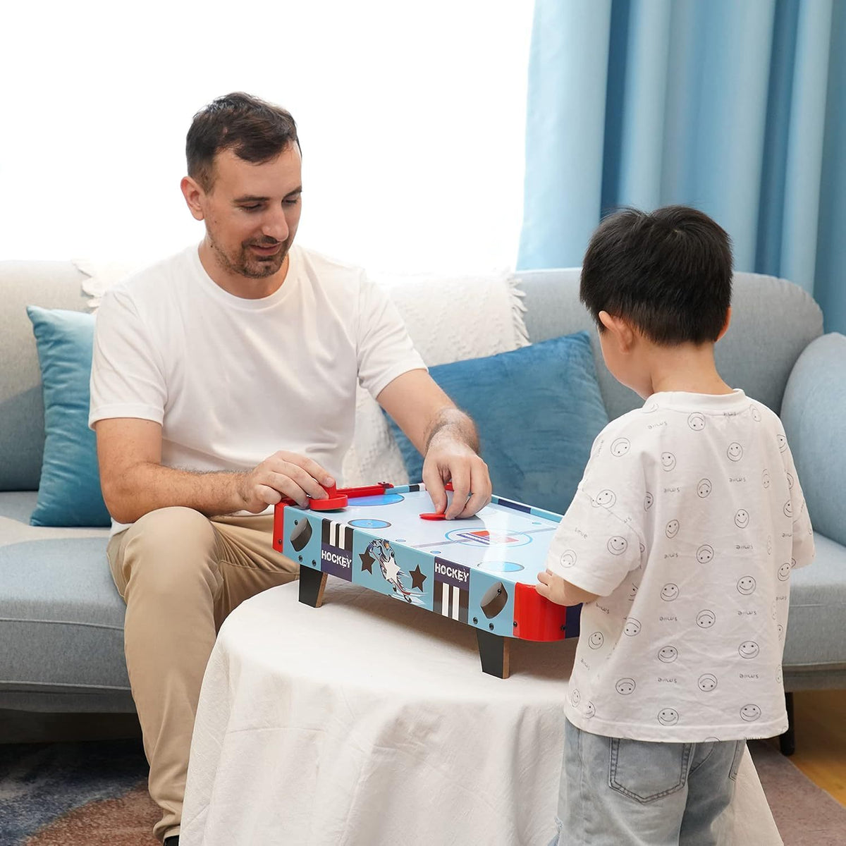 24inch Battery-Operated Tabletop Mini Air Hockey Table For Kids