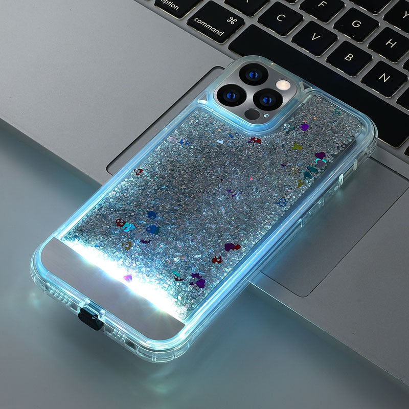 Quicksand Glitter Luminous Transparent Colorful Mobile Phone Case