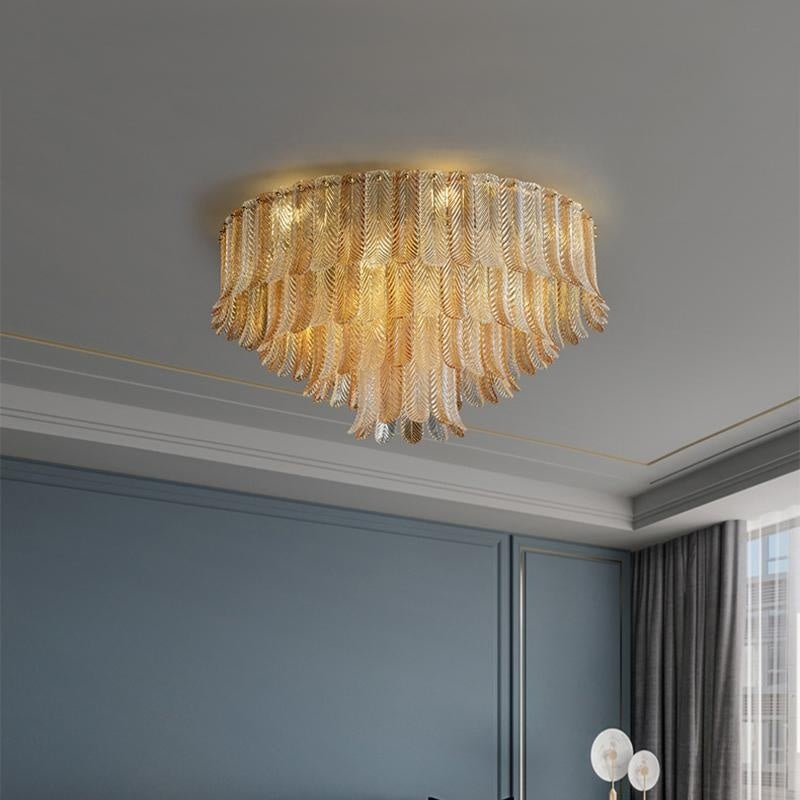 Modern Light Luxury Bedroom Ceiling Lamp Simple Copper