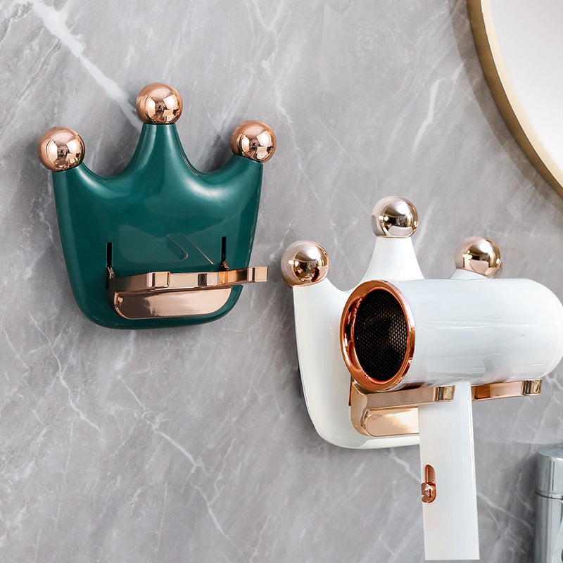 Lanjiaoluo Electric Hair Dryer Storage Rack Punch-Free Toilet Wall Hanging Bracket Bathroom Hair Dryer