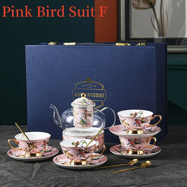 European Bone China Coffee Cup Suit