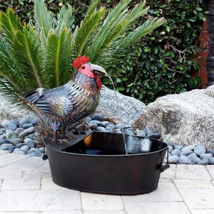 Cross-Border New Fountain Garden Art Decoration, Flowing Water, Private Molds, Resin Iron Crafts