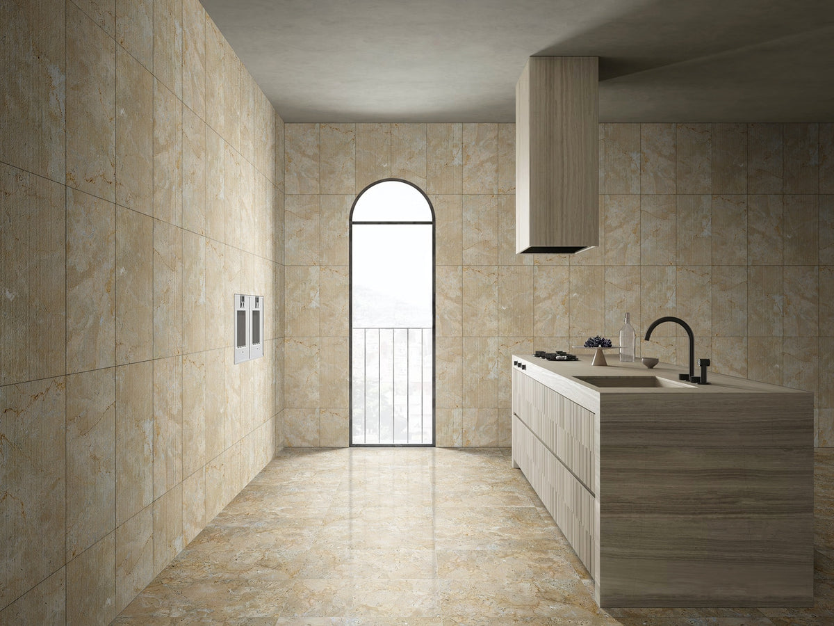 12X24 Inch Gold Yellow Beige Natural Marble, For Floor And Wall, Polished Marble Tile, Natural Stone