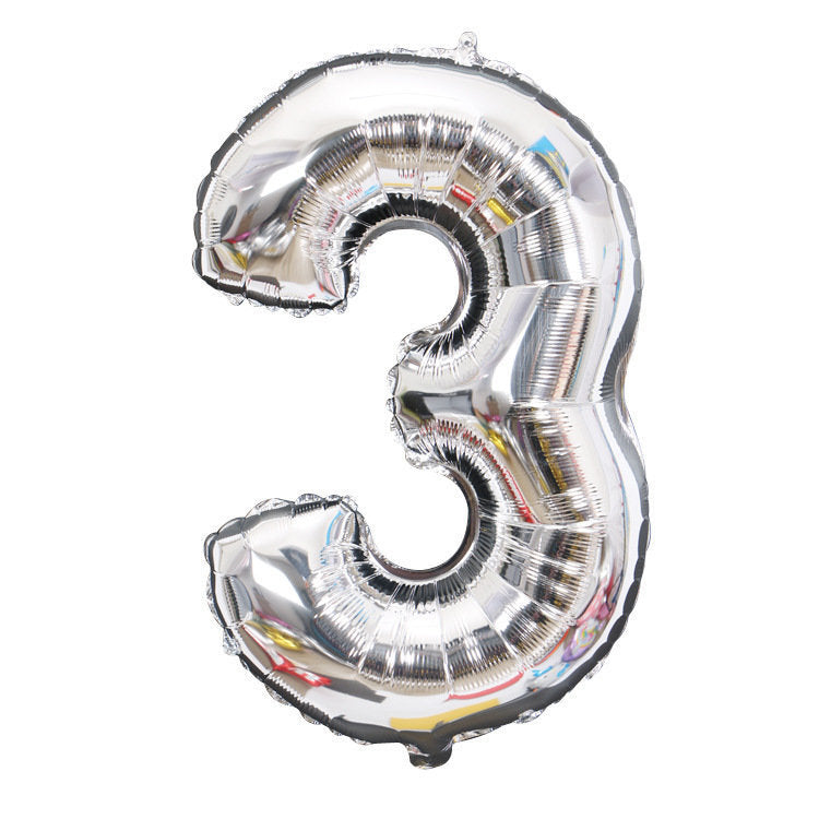 32-inch Digital Balloon Birthday Party Wedding Wedding Decoration Layout Floating Empty Aluminum Film Balloon