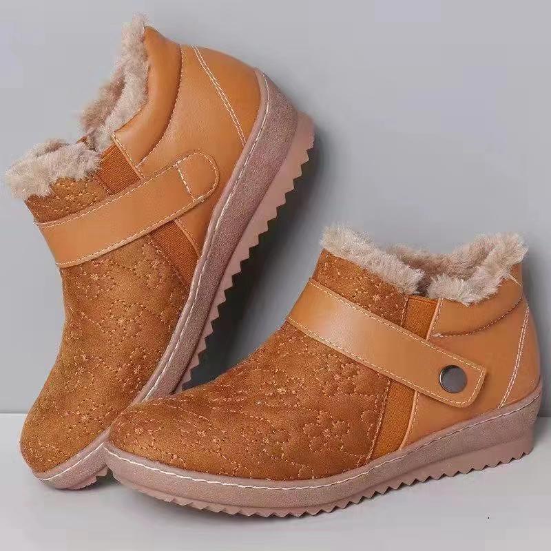 Plus Size Cotton Shoes Round Toe  Fleece Snow Boots