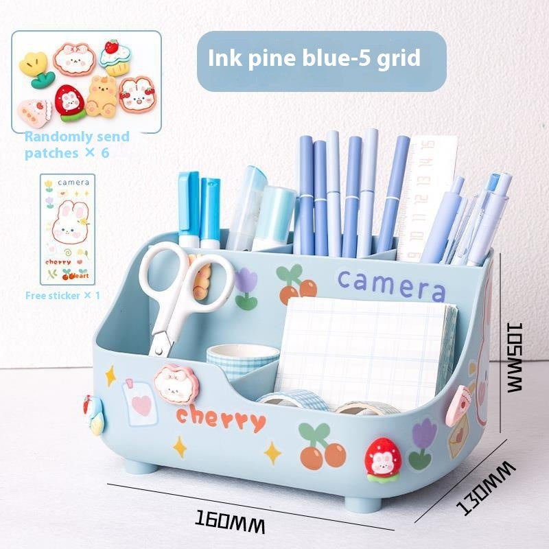 Student Desktop Pencil Case Stationery Storage Box Pen Holder