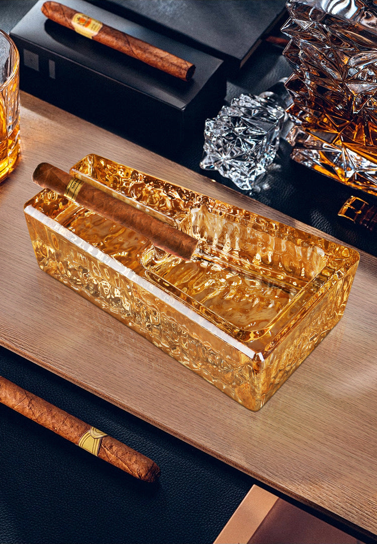 Household Thickening Crystal Glass Cigar Ashtray