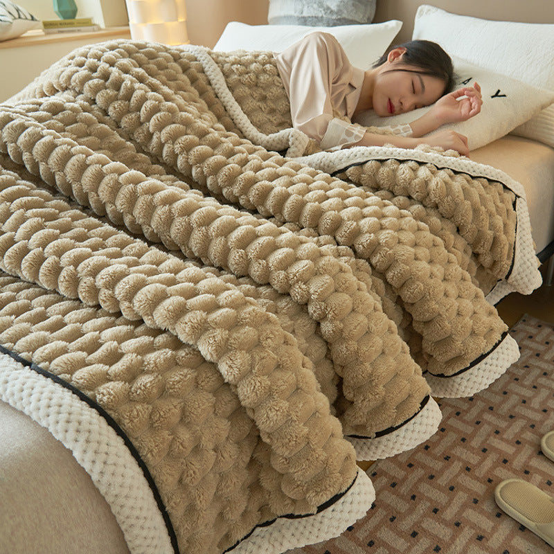 Doudou Velvet Blanket Double-Layer Thickened Nap Blanket