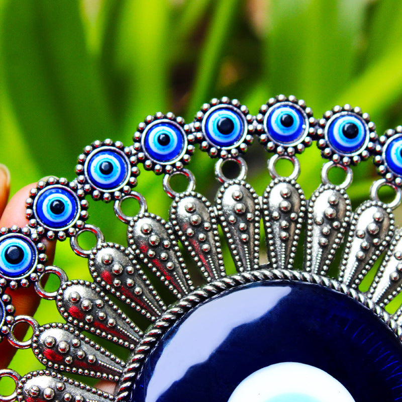 Creative European Style Silver Retro Blue Turkish Eye Pendant
