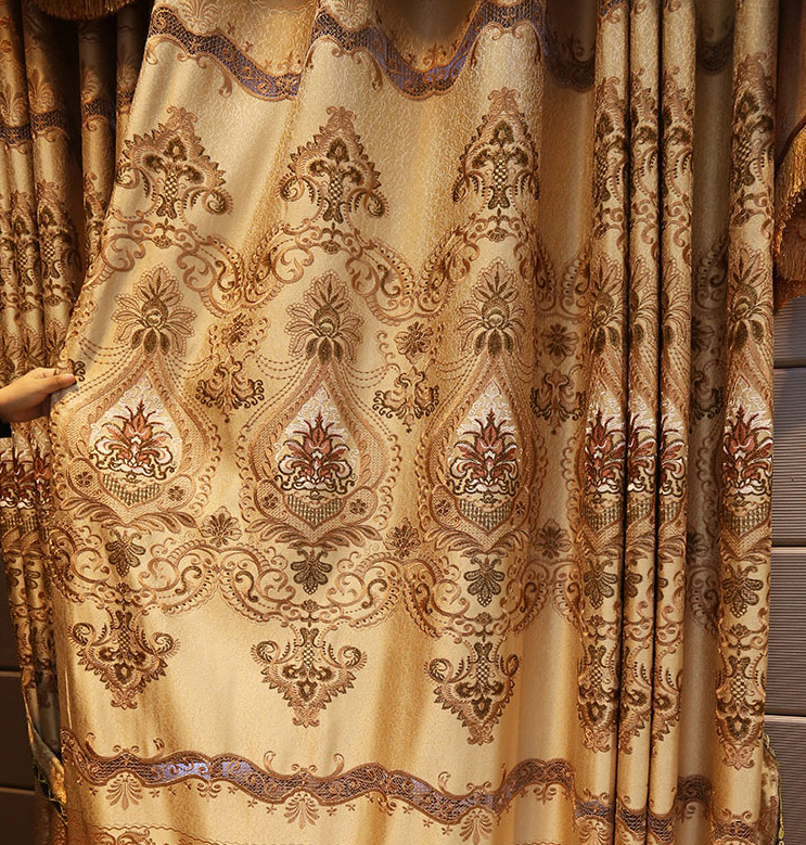 High-End Atmospheric Embroidered Curtains Luxury Villa Shading