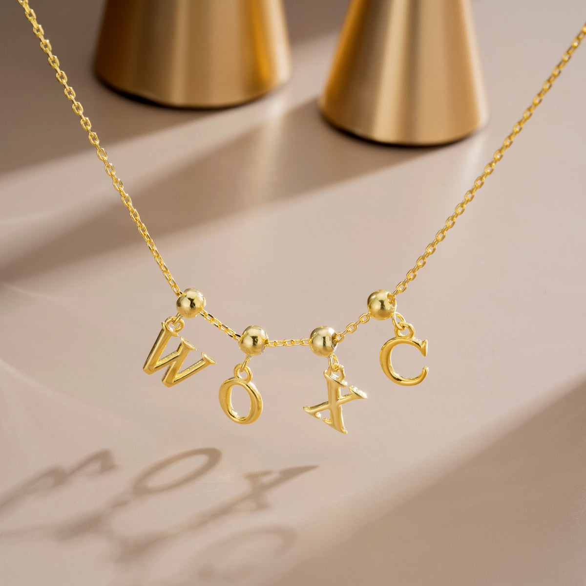 Smooth-Surface Jewelry Minimalist 26-Letter Alphabet Pendant