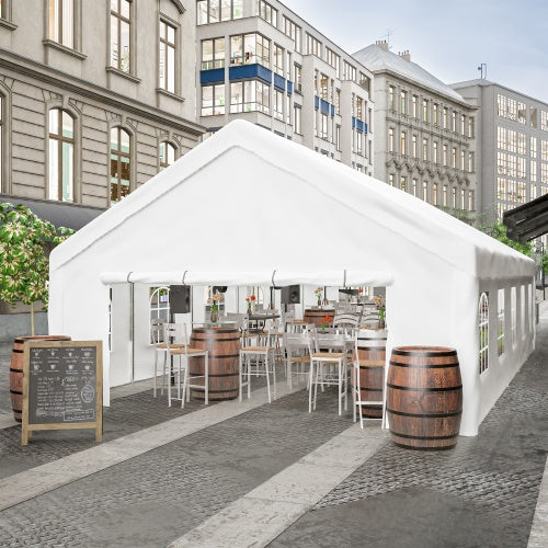 20x32FT Party Tent Heavy Duty, Large Wedding Event Shelters With 3 Storage Bags & Removable Sidewalls, Outdoor Canopy Gazebo Commercial Tents For Parties Carport Camping Garden Patio