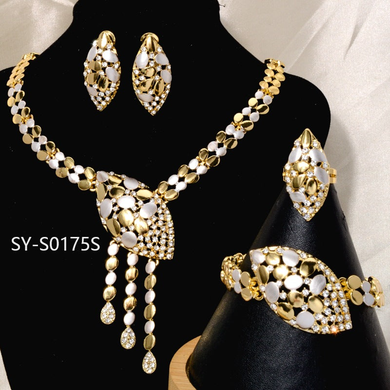 Dazzling Starry Night Cheetah Gemstone Necklace