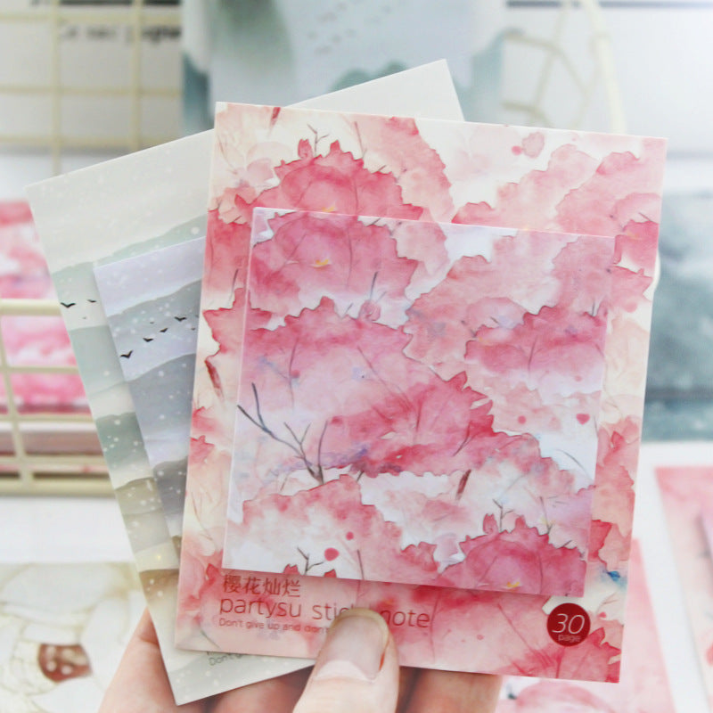 Cute Note Office Supplies Girly Heart Can Be Pasted