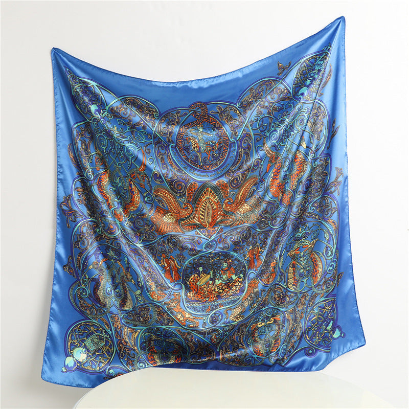 Silk Feel Female Shawl Autumn And Winter Scarf