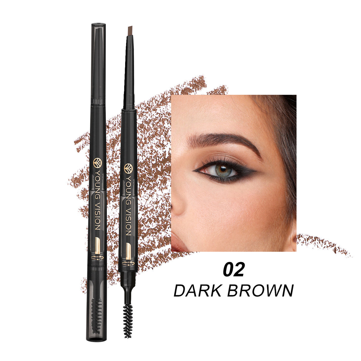 Fog Sense Three in One Eyebrow Pencil Waterproof Smear-Proof