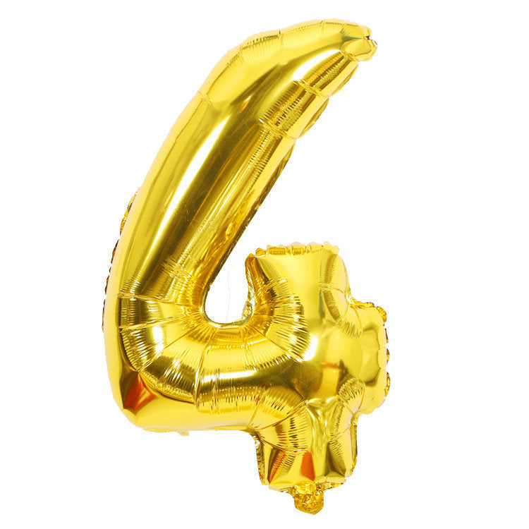 32-inch Digital Balloon Birthday Party Wedding Wedding Decoration Layout Floating Empty Aluminum Film Balloon