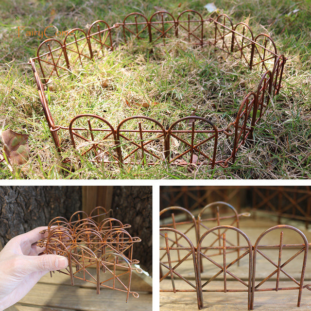 Miniature Rusty Standing Birdcage With Birds Rustic Vintage