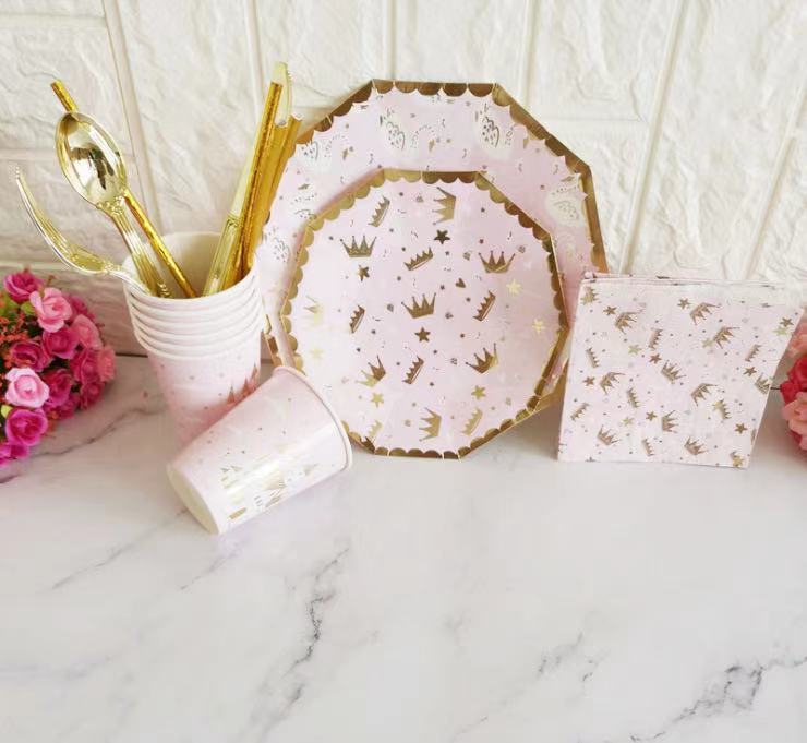 Gold Crown Disposable Tableware