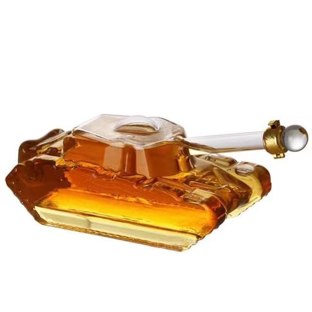 Transparent Glass Jar Helicopter Wine Bottle