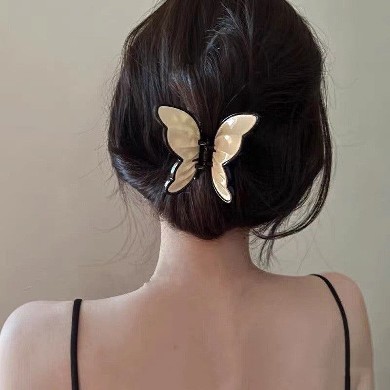 Vintage French Acrylic Butterfly Clasp