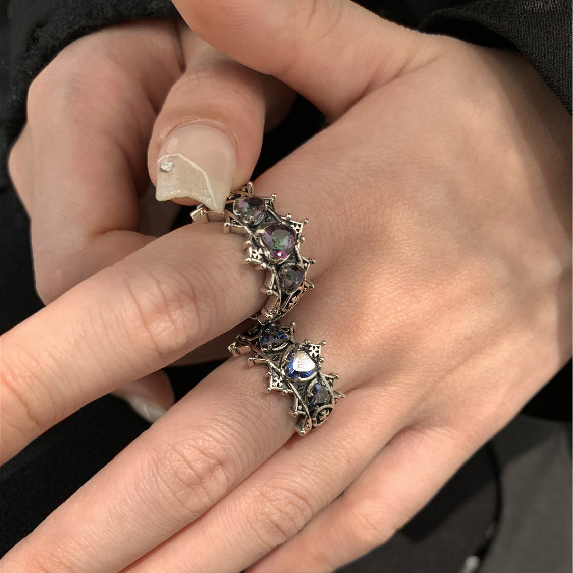 Cross Love Zircon Ring Female