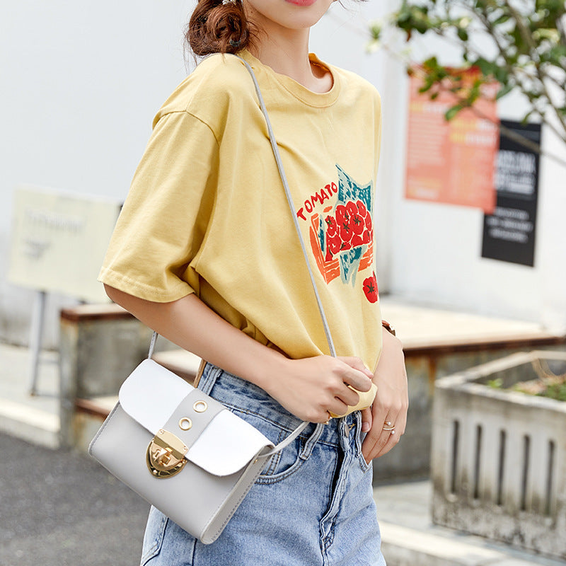 Ladies' Lock Bag One Shoulder And A Mobile Phone