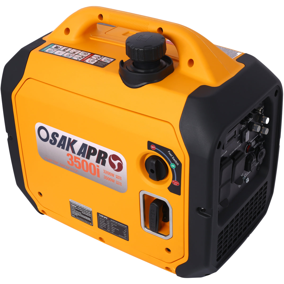 3500 Watt Portable Inverter Generator Gas Powered, EPA Compliant With CO SENSOR, Compact And Lightweight For Home Backup Power, Outdoor Camping, RV And Trailer