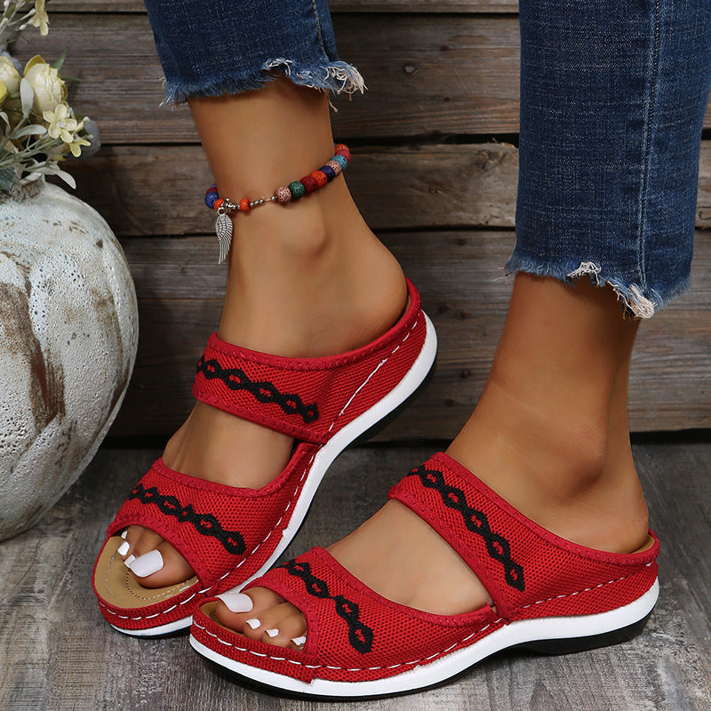 Women's Sandals Retro Wedge Slippers Outdoor Summer