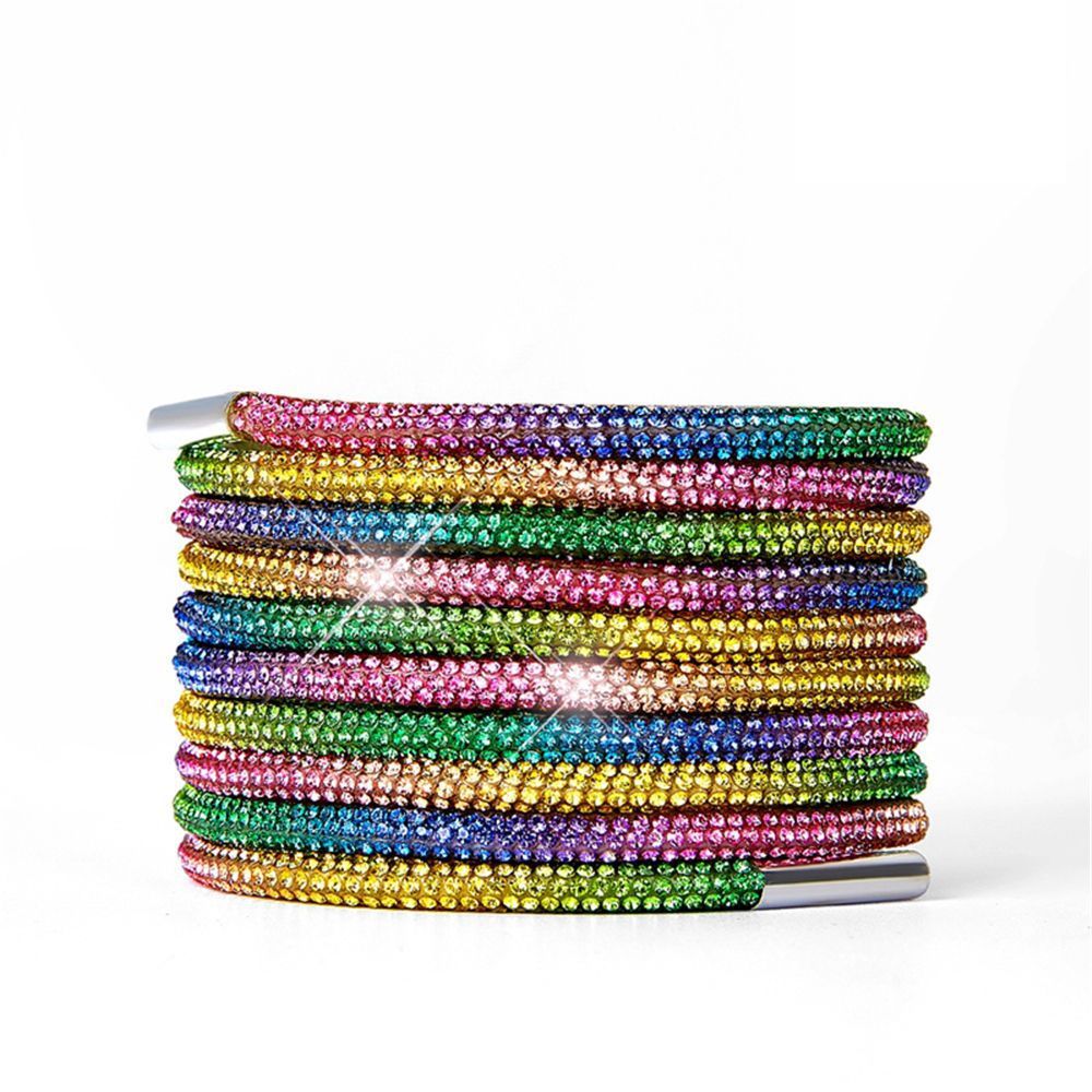 1PC Rhinestone Shoelaces Casual Sneaker Round Shoe Laces