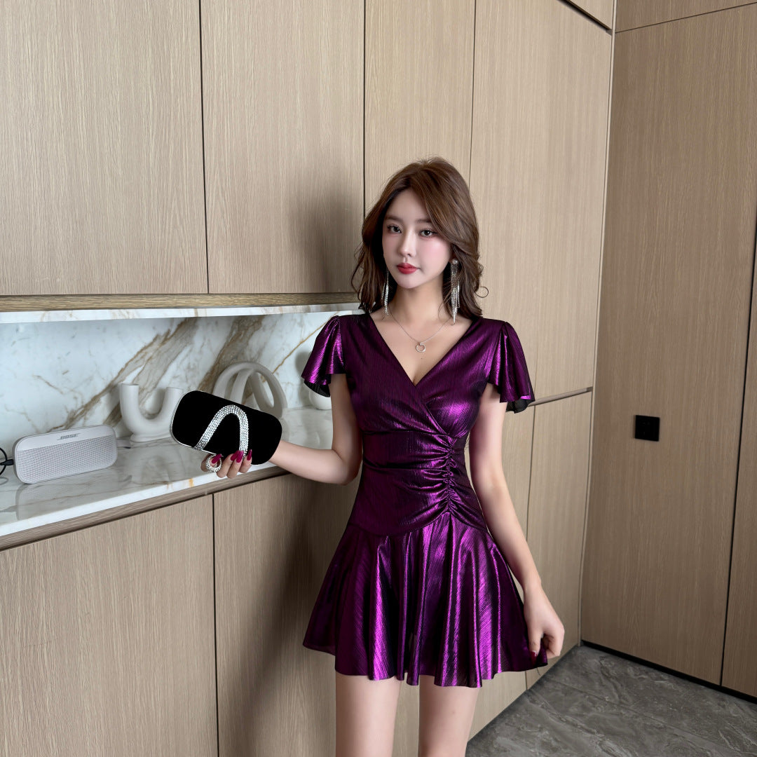 Fashion Personality Big Swing Waist Dress Women