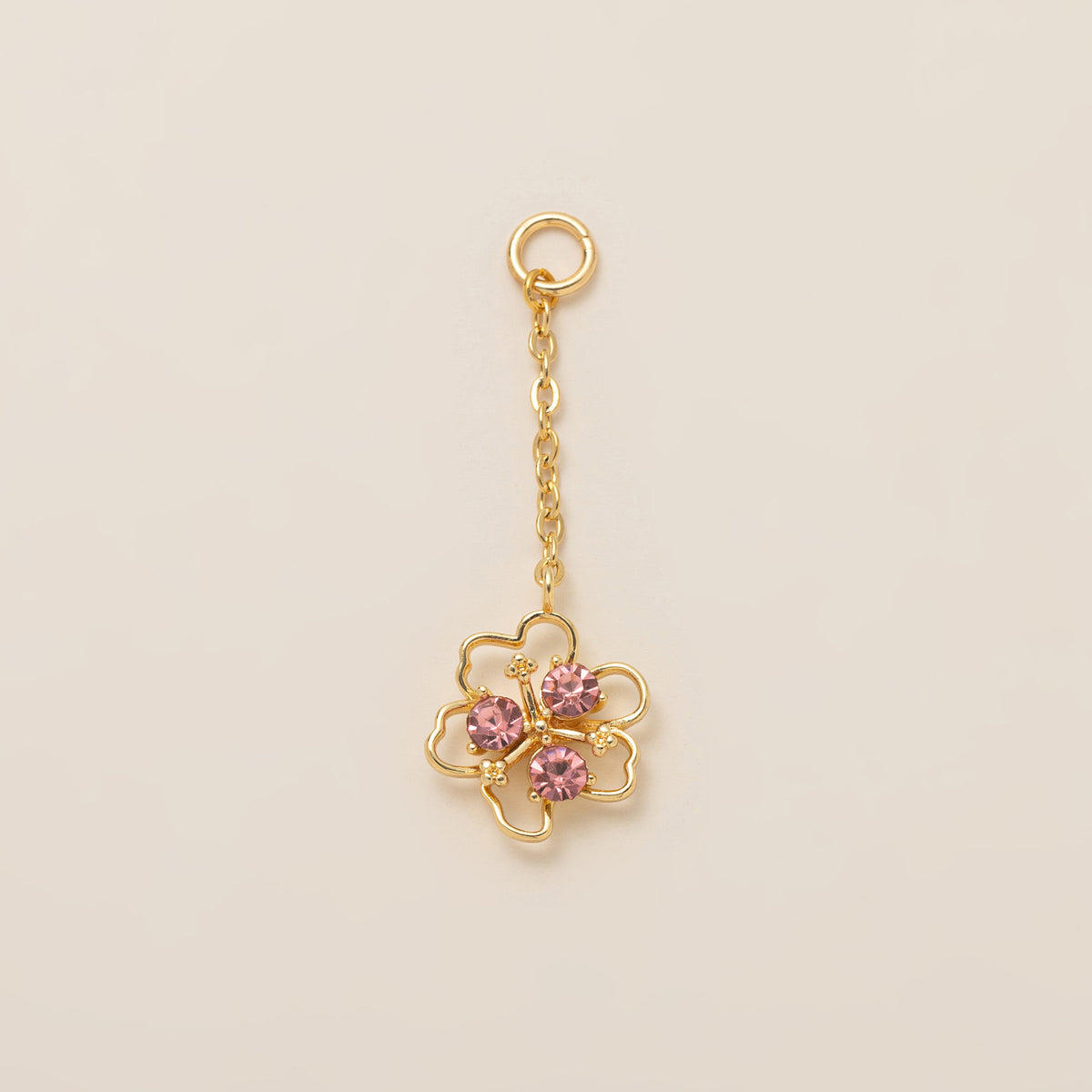 Sweet Girly Cherry Blossom Keychain Pendant Flower Tassel