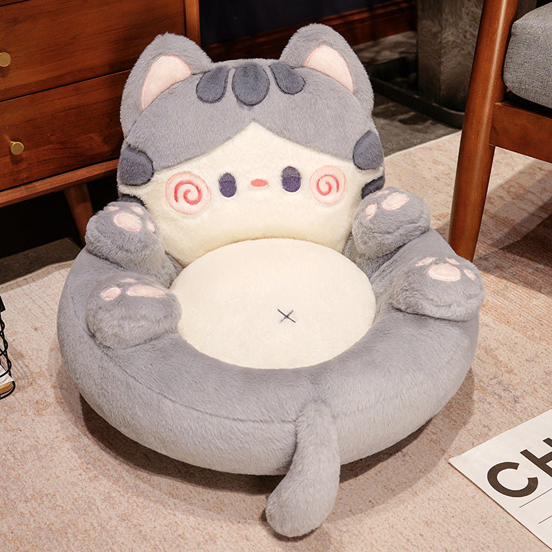 New Cartoon Cute Tummy Cat Cushion Floor Sofa Office Soft Futon Thickening Floor Mat